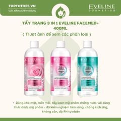 Nước tẩy trang Eveline Facemed+ Micellar 3 in 1