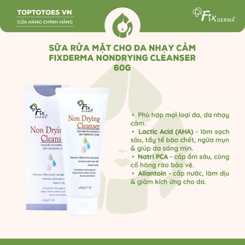 Sữa rửa mặt Fixderma Non Drying Cleanser 60g