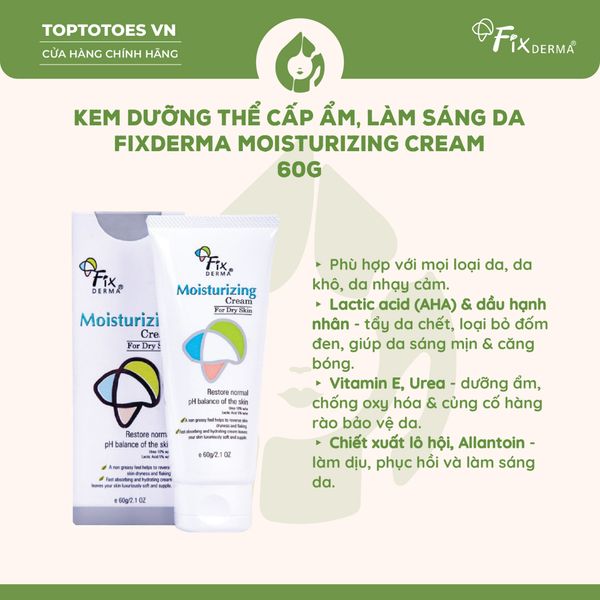 Kem dưỡng Fixderma Moisturizing Cream 60g