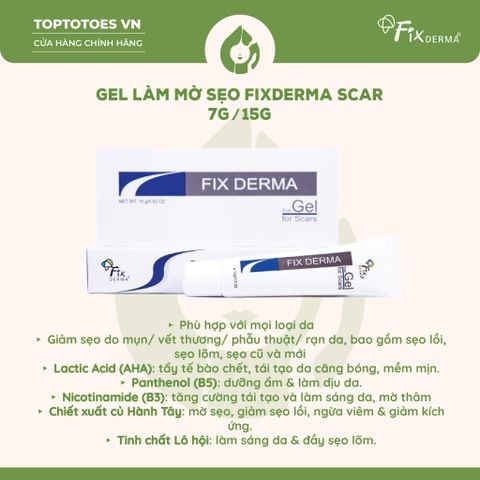 Gel làm mờ sẹo Fixderma Scar
