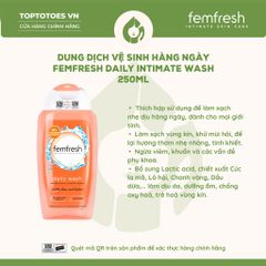 Dung dịch vệ sinh phụ nữ Femfresh Daily Intimate Wash 250ml (Màu cam)