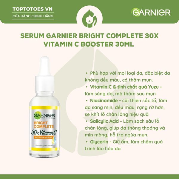 Serum Garnier Bright Complete 30x Vitamin C Booster 30ml