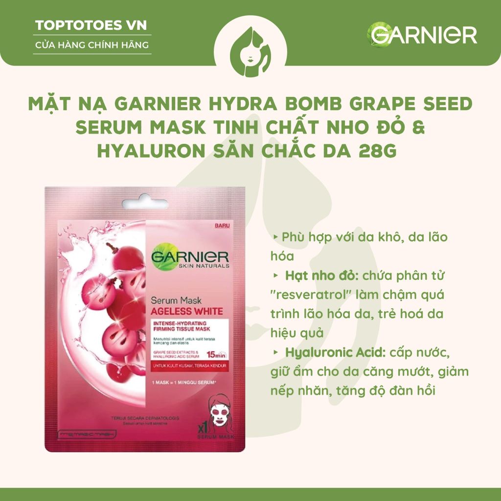 Mặt nạ giấy Garnier Serum Mask 28g