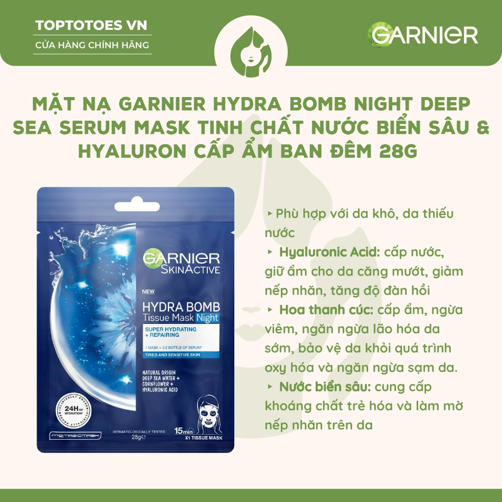 Mặt nạ giấy Garnier Serum Mask 28g