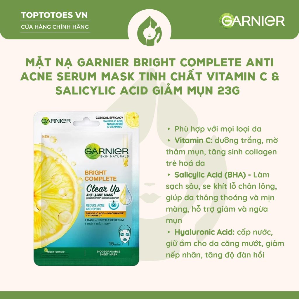 Mặt nạ giấy Garnier Serum Mask 28g