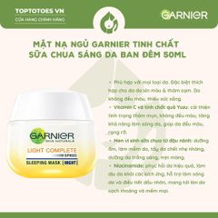 Mặt nạ ngủ Garnier tinh chất sữa chua sáng da ban đêm 50ml