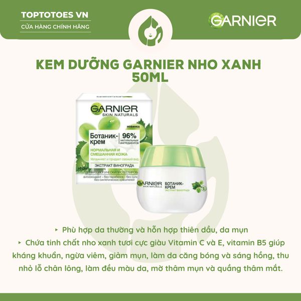 Kem dưỡng Garnier Nho xanh