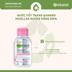 Nước tẩy trang Garnier Micellar Water - Hồng 50ml