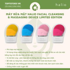 Máy rửa mặt Halio Facial Cleansing & Massaging Device - Màu vàng