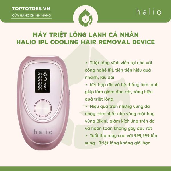 Máy triệt lông lạnh cá nhân Halio IPL Cooling Hair Removal Device