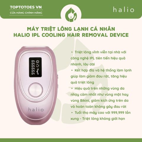 Máy triệt lông lạnh cá nhân Halio IPL Cooling Hair Removal Device