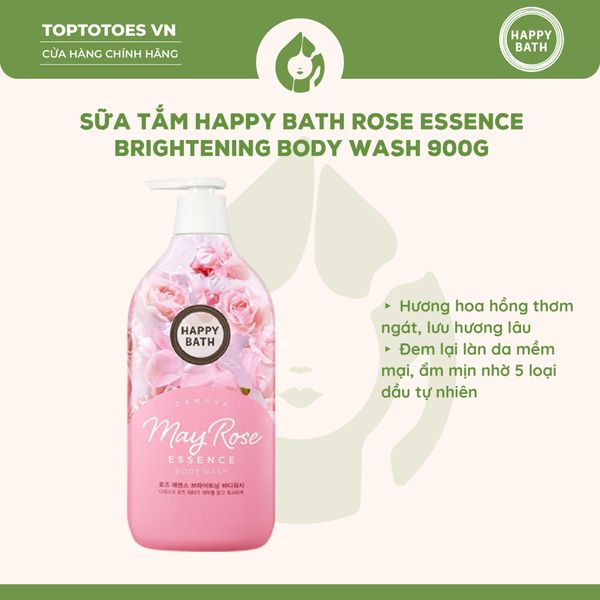Sữa Tắm Happy Bath Essence Body Wash 900g - May Rose