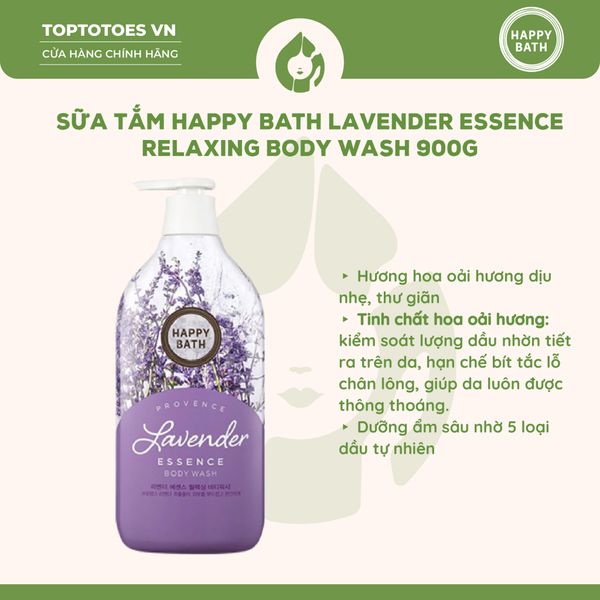 Sữa Tắm Happy Bath Essence Body Wash 900g - Lavender