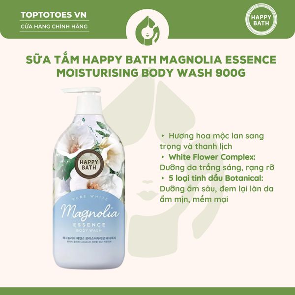 Sữa Tắm Happy Bath Essence Body Wash 900g - Magnolia