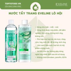 Nước tẩy trang làm sạch và làm dịu da EVELINE COSMETICS FACEMED+ REFRESHING AND SOOTHING ALOE VERA - 500ML