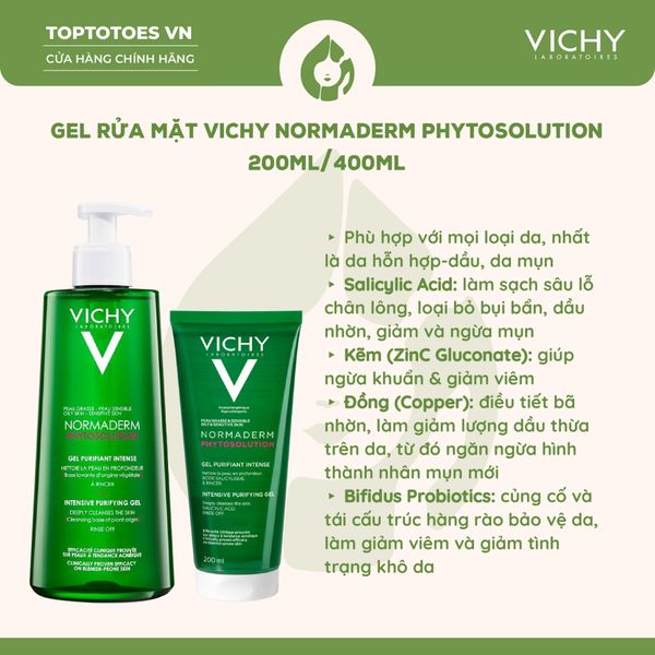 Gel rửa mặt Vichy Normaderm Phytosolution