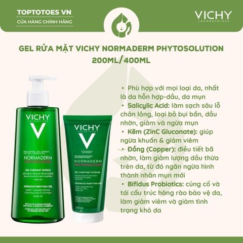 Gel rửa mặt Vichy Normaderm Phytosolution