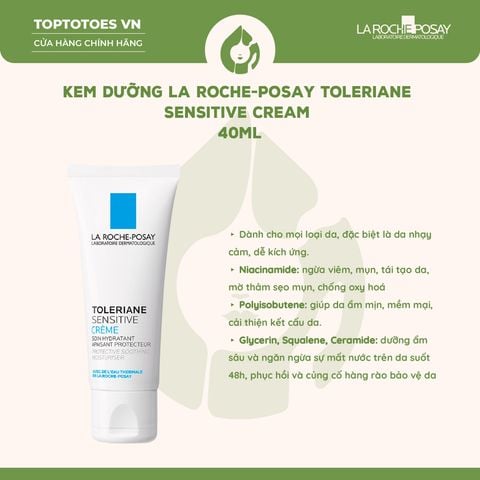 Kem dưỡng ẩm La Roche-Posay Toleriane Sensitive Crème 40ml
