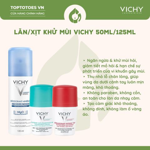 Lăn/Xịt khử mùi Vichy