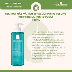 Gel rửa mặt và tắm La Roche-Posay Effaclar Micro Peeling Purifying 50ml