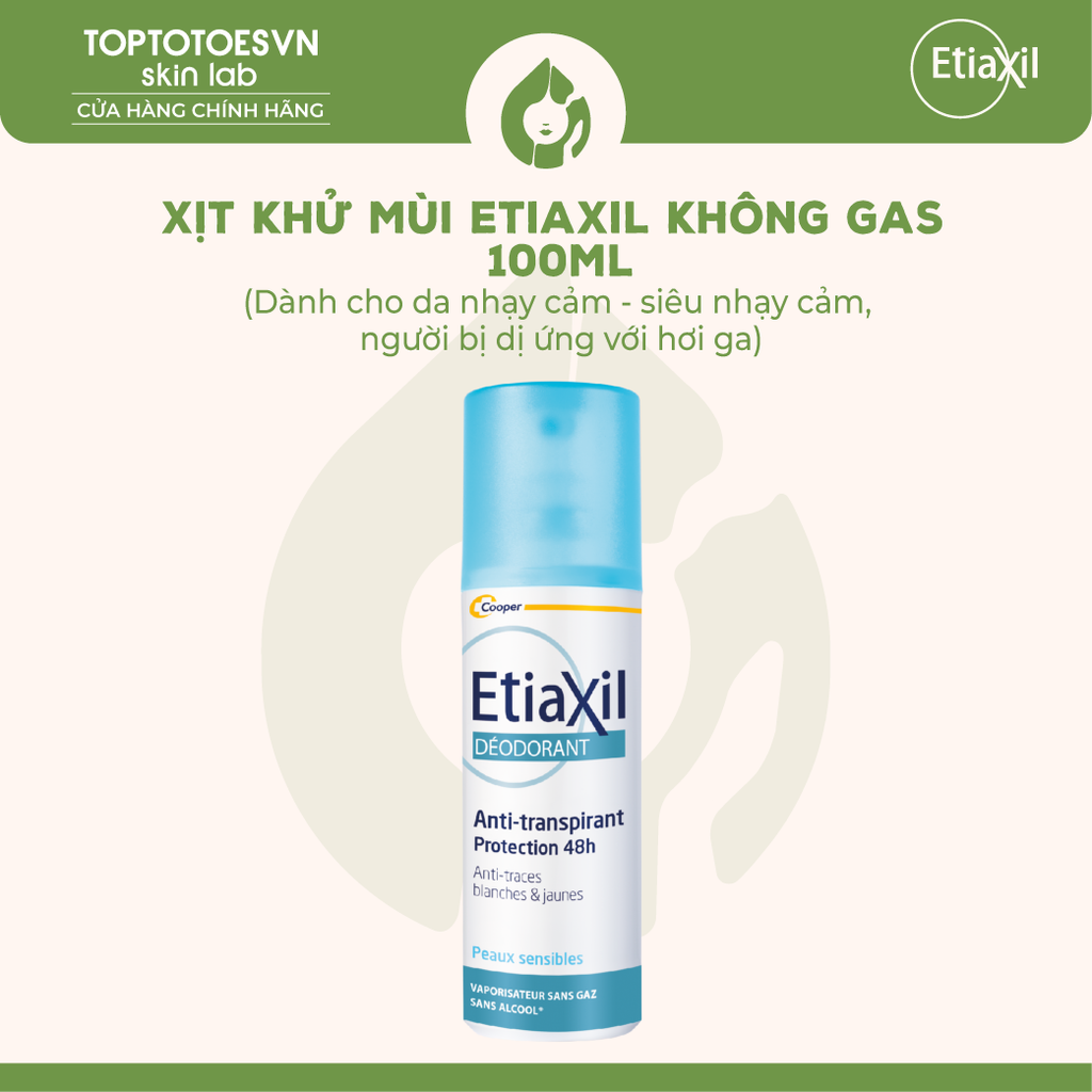 Xịt khử mùi cơ thể Etiaxil Deodorant Anti-Transpirant 48H 100ml/150ml