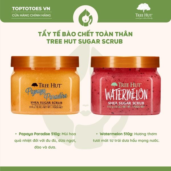 Tẩy da chết cơ thể Tree Hut Shea Sugar Scrub 510g - Papaya Paradise