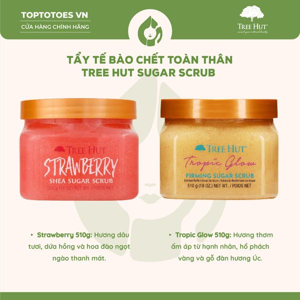 Tẩy da chết cơ thể Tree Hut Firming Sugar Scrub 510g - Tropic Glow
