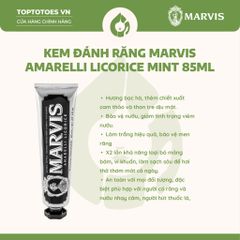 Kem đánh răng Marvis 85ml - Amarelli Licorice (màu đen)