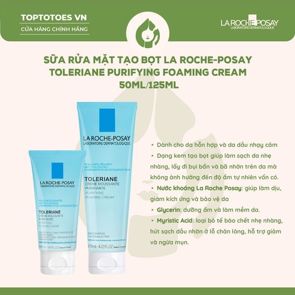 Sữa rửa mặt tạo bọt La Roche-Posay Toleriane Purifying Foaming Cream