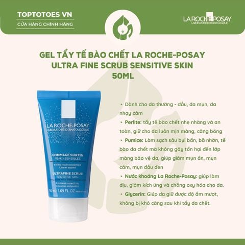 Gel tẩy tế bào chết La Roche-Posay Ultra Fine Scrub Sensitive Skin 50ml