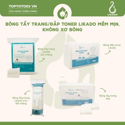 Bông tẩy trang/đắp toner Likado