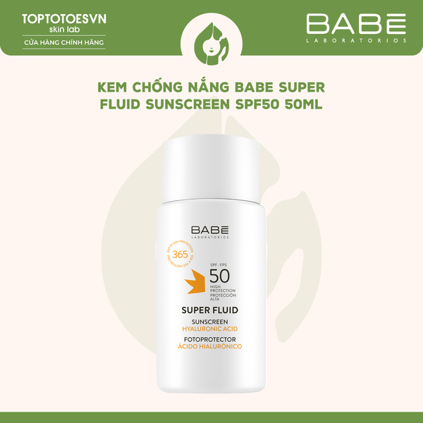 Kem chống nắng BABE Super Fluid Sunscreen SPF50 50ml