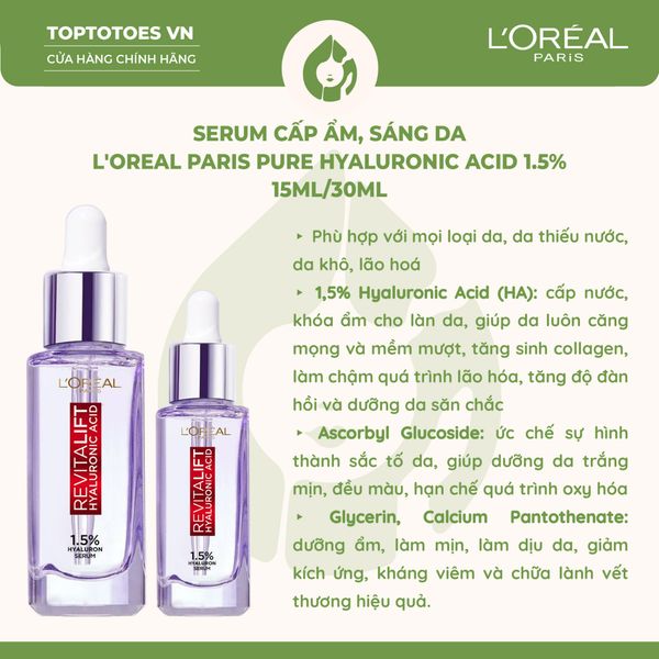 Serum L'Oreal Paris Revitalift Pure Hyaluronic Acid 1.5%