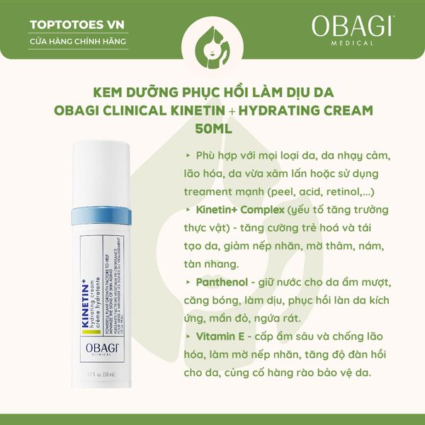Kem dưỡng OBAGI Clinical Kinetin+ Hydrating Cream 50ml