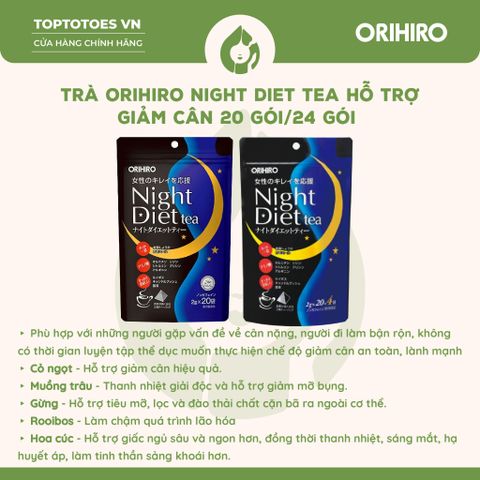 Trà giảm cân Night Diet Tea Orihiro 24 gói/túi