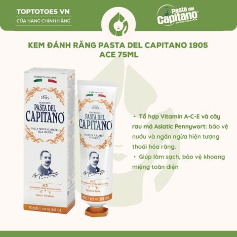 Kem đánh răng Capitano 1905 75ml - ACE (Bảo vệ toàn diện)