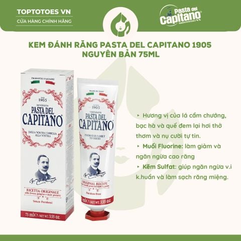 Kem đánh răng Capitano 1905 75ml - Sensitive (Chống ê buốt)