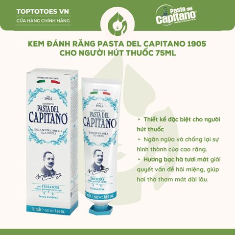 Kem đánh răng Capitano 1905 75ml - Smoker (Dành cho người hút thuốc)