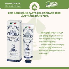 Kem đánh răng Capitano 1905 75ml - Whitening (Làm trắng răng)