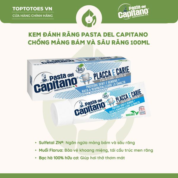 Kem đánh răng Pasta del Capitano 100ml - Chống mảng bám và sâu răng