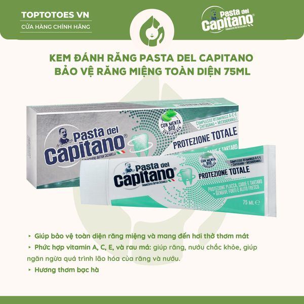Kem đánh răng Pasta del Capitano 75ml - Bảo vệ toàn diện