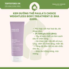 Kem dưỡng thể Paula's Choice 2% BHA Weightless Body Treatment 210ml