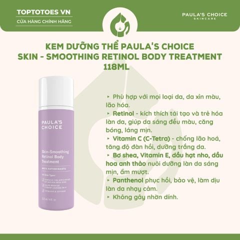 Kem dưỡng thể Paula's Choice Retinol Skin - Smoothing Retinol Body Treatment 118ml