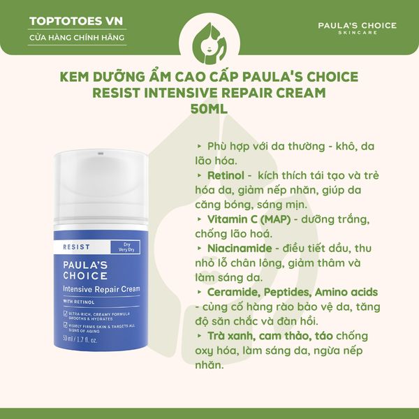 Kem dưỡng Paula's Choice Resist Intensive Repair Cream 50ml
