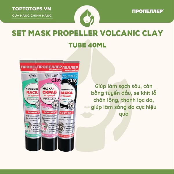 Multi- masking set mask Propeller volcanic clay