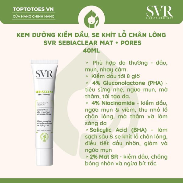 Gel bôi mụn SVR Sebiaclear Cicapeel 15ml