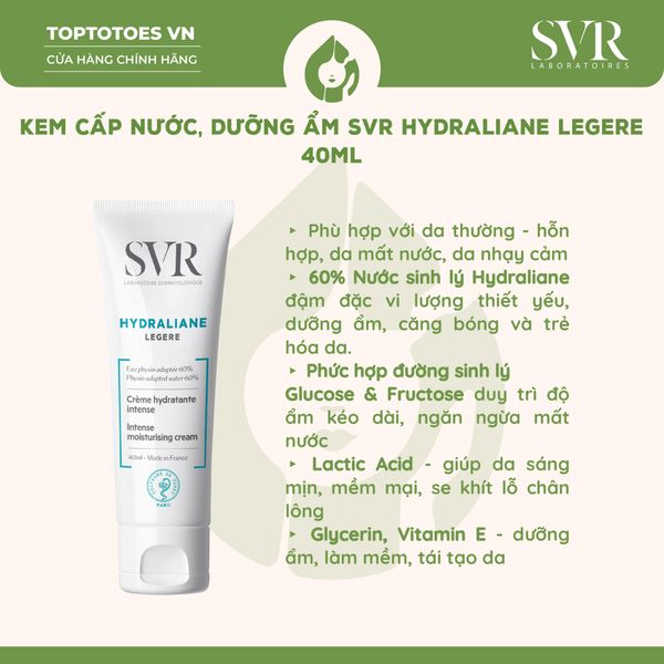 Kem dưỡng SVR Hydraliane Legere 40ml