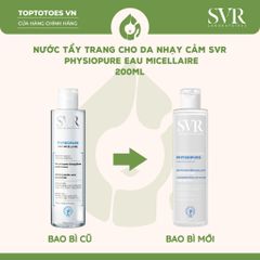 Nước tẩy trang cho da nhạy cảm SVR Physiopure Eau Micellaire 75ml/ 200ml
