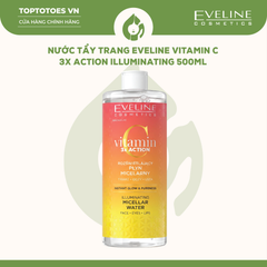 Nước tẩy trang làm sạch, dưỡng sáng da EVELINE COSMETICS VITAMIN C 3X ACTION ILLUMINATING MICELLAR WATER - 500ML