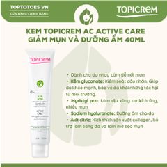 Kem Topicrem AC Active Care giảm mụn và dưỡng ẩm 40ml